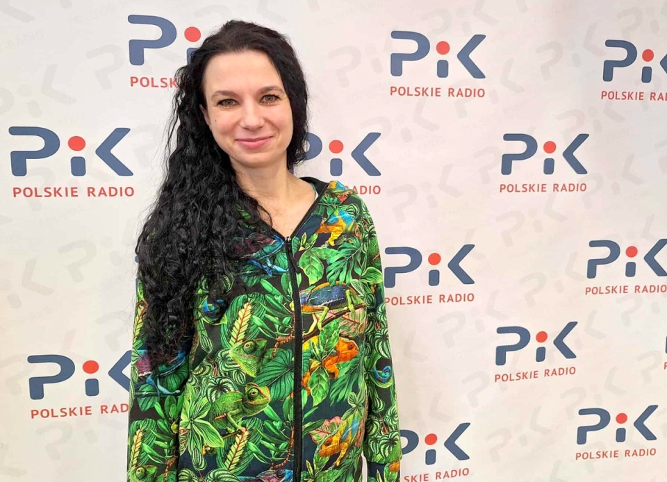 Aleksandra Śmigielska w studiu Polskiego Radia PiK. Fot. Bogumiła Wresiło/PR PiK