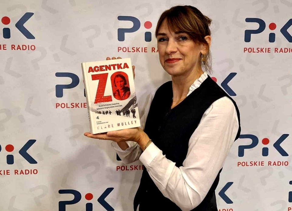 Clare Mulley w studiu Polskiego Radia PiK. Fot. Bogumiła Wresiło/arch. PR PiK