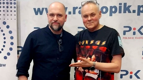 Łukasz Oliwkowski i Adam Droździk w studiu Polskiego Radia PiK. Fot. Łukasz Olszówka/PR PiK