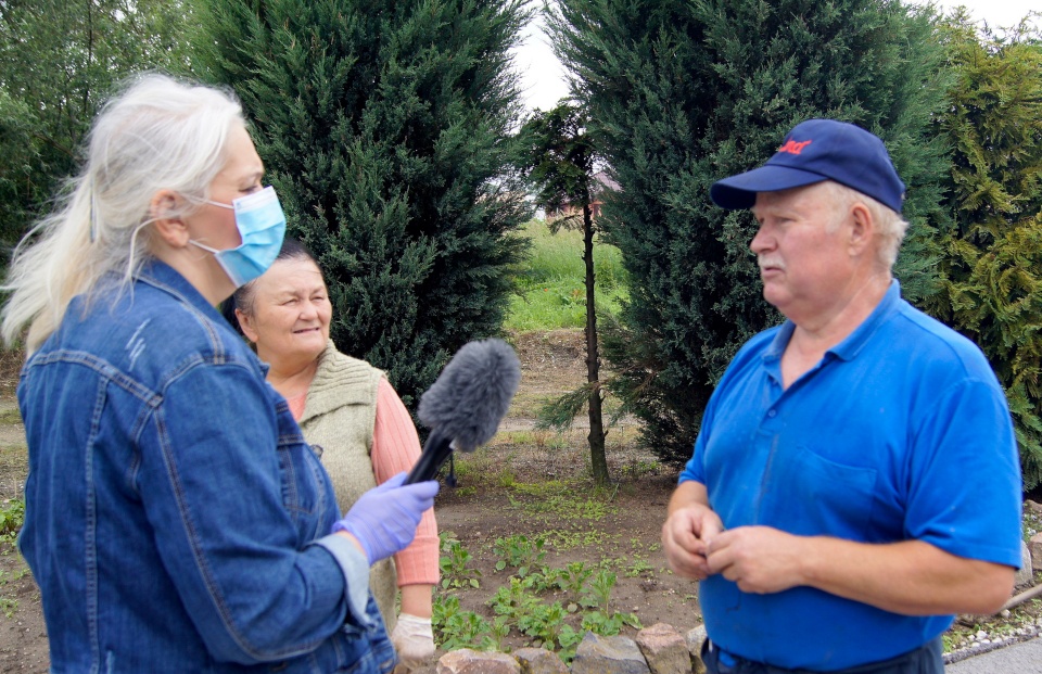 Żaneta Walentyn rozmawia o pałacu w Janowie, fot: PR PiK