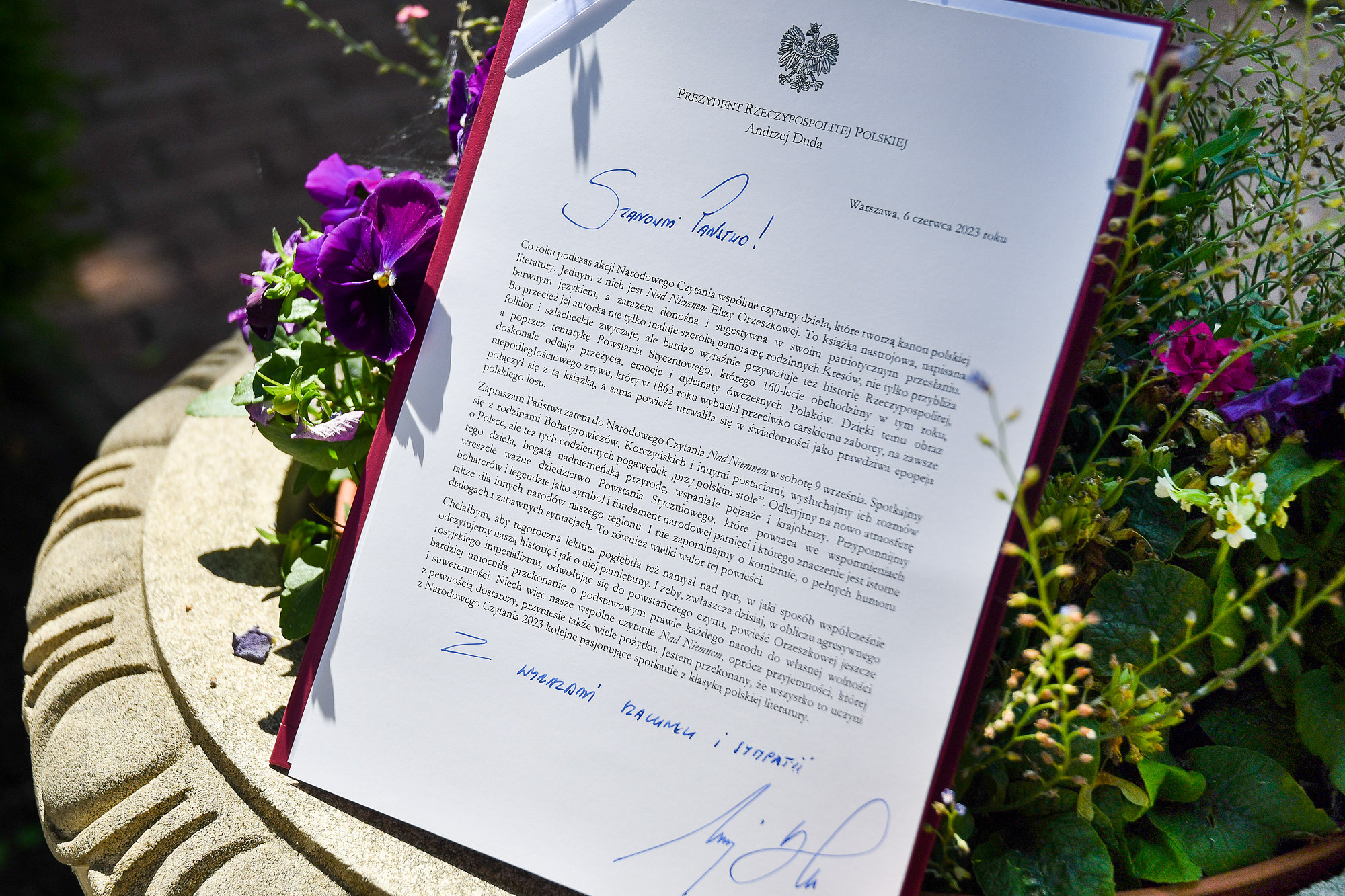 Prezydent RP Andrzej Duda skierował okolicznościowy list, zachęcając do wspólnej lektury. Fot. prezydent.pl
