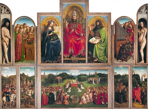 20.09.2021 r. Ołtarz Gandawski - Jana (czy Huberta i Jana) van Eycka