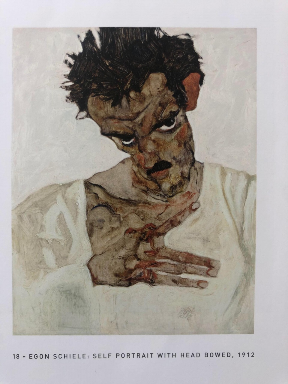 Egon Schiele Autoportret 1912 Muzeum Leopoldów