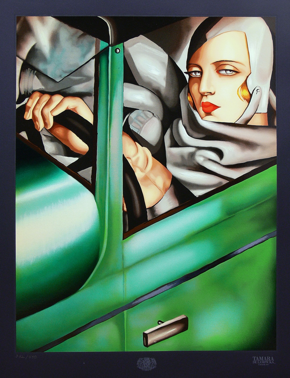 Tamara Łempicka "Autoportret w zielonym Bugatti"