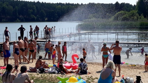 Plaża marzeń nad jeziorem Mukrza w Tleniu. Fot. Marcin Doliński