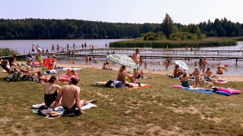 Plaża marzeń nad jeziorem Mukrza w Tleniu. Fot. Marcin Doliński