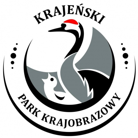 Żuraw i pisklę w logotypie Krajeńskiego Parku Krajobrazowego/facebook.com/KrajenskiParkKrajobrazowy