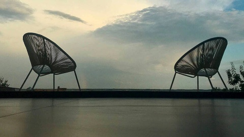 Widok z domku rezydencyjnego w Kozielcu. Fot. nadesłane