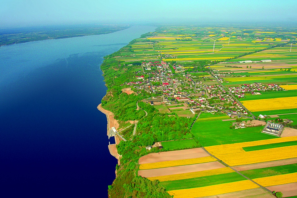 Dobrzyń nad Wisłą, widok z lotu ptaka. Fot. Marcin Karasiński