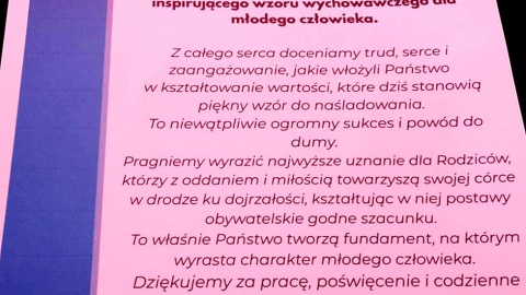 List Gratulacyjny dla 12-latki z Ciechocina. Fot. Michał Zaręba/PR PiK