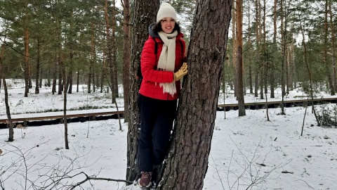 Przewodniczka kąpieli leśnych z Torunia - Agnieszka Kreft. Fot. Adriana Andrzejewska-Kuras/PR PiK