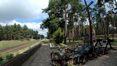 Pomnik upamiętniający katastrofę kolejową, która wydarzyła się w 1980 roku. Źródło: Jakub31337/pl.wikipedia.org