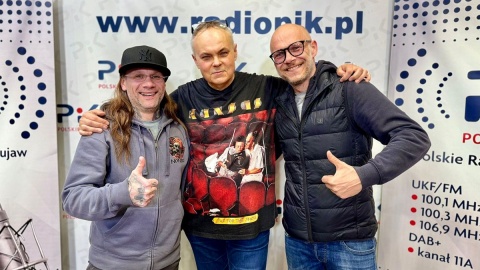 Siły perkusyjno-gitarowe zespołu NoNe w Polskim Radiu PiK. Fot. Iza Langner/PR PiK