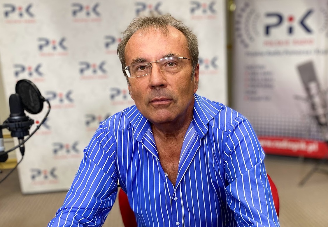 Prof. Piotr Biskupski w studiu Polskiego Radia PiK. Fot. Magda Jasińska