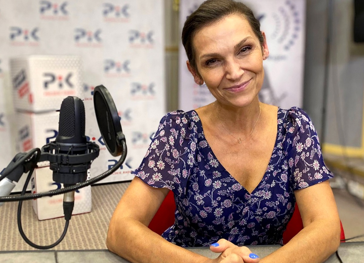 Olga Bońćzyk w Polskim Radiu PiK. Fot. Magda Jasińska