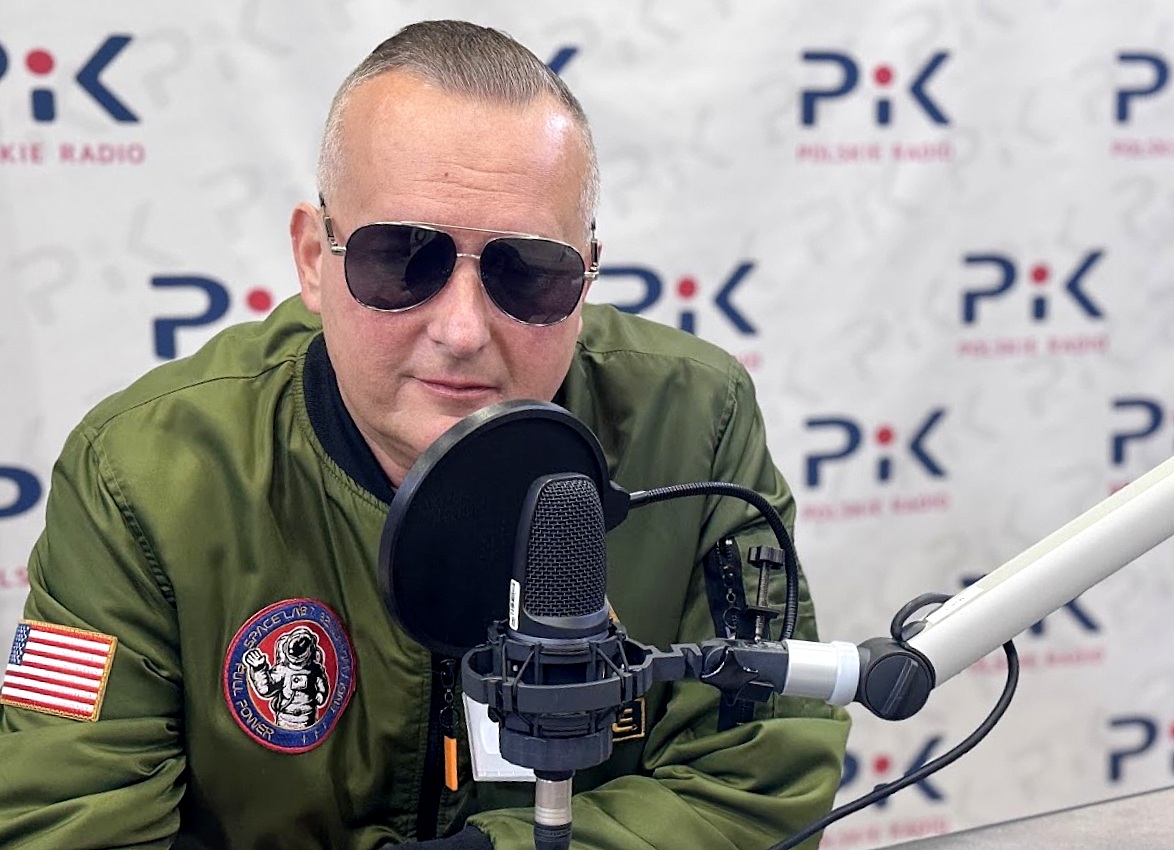 Andrzej Man w studiu Polskiego Radia PiK. Fot. Magda Jasińska/PR PiK