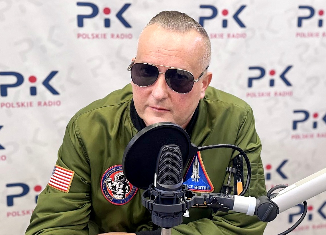 Andrzej Man w studiu Polskiego Radia PiK. Fot. Magda Jasińska/PR PiK