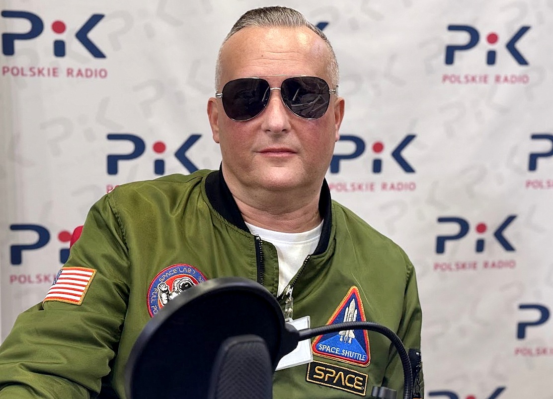 Andrzej Man w studiu Polskiego Radia PiK. Fot. Magda Jasińska/PR PiK