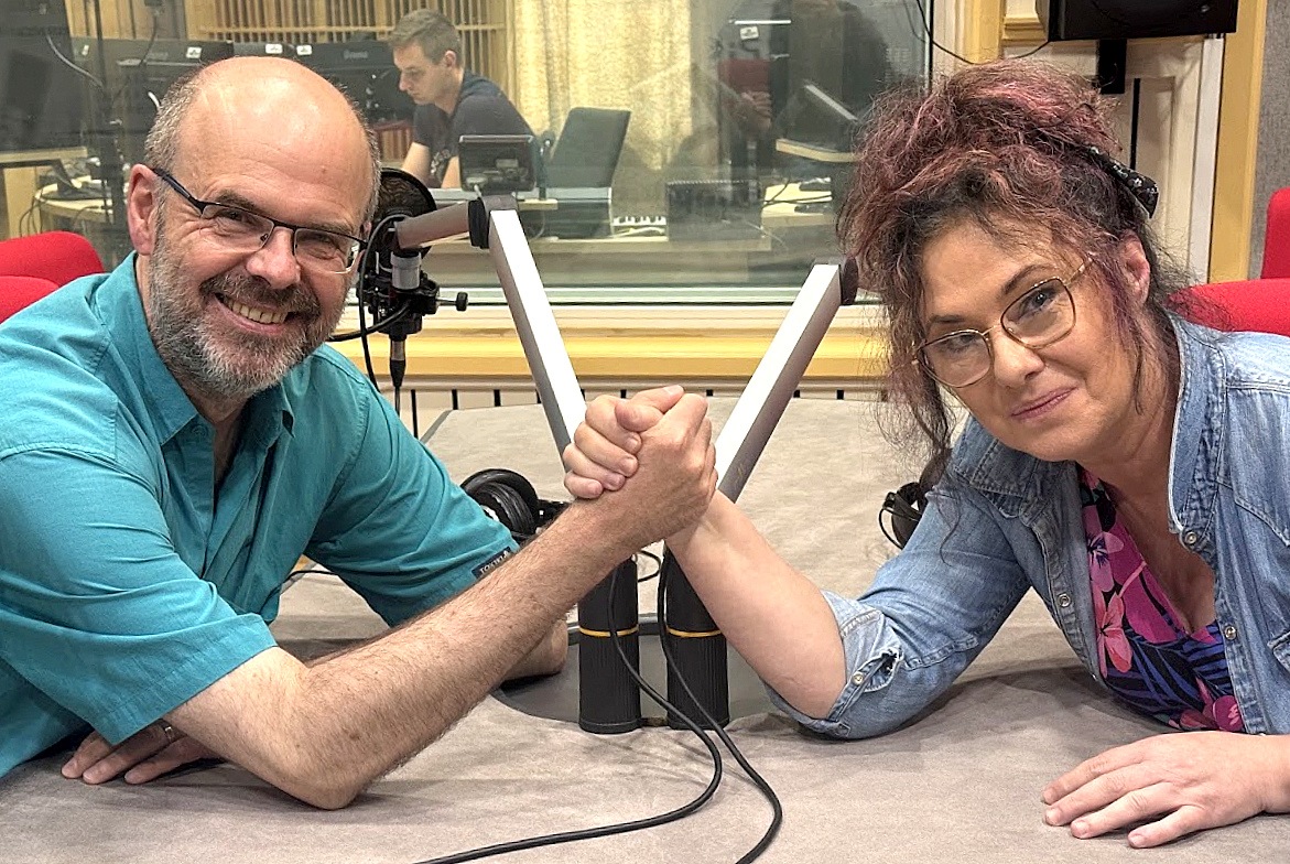 Radosław i Renata Marzec w Polskim Radiu PiK. Fot. Magda Jasińska/PR PiK