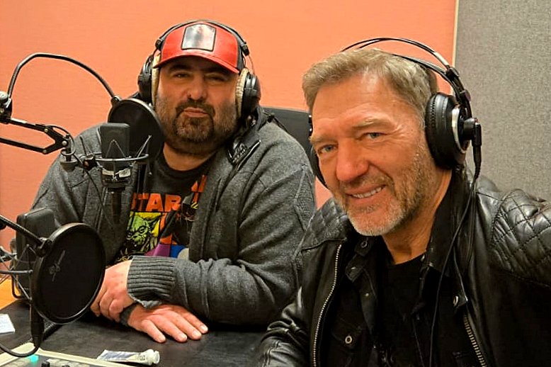 Adam „Asan” Asanow i Zbigniew „Dziadek” Moździerski z zespołu „Piersi”. Fot. Julita Górska