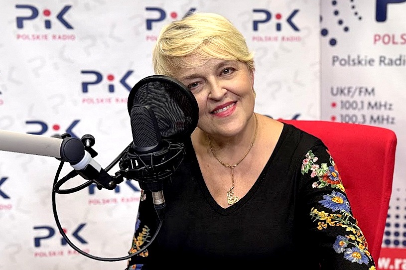 Krystyna Stańko w studiu Polskiego Radia PiK. Fot. Magda Jasińska/PR PiK