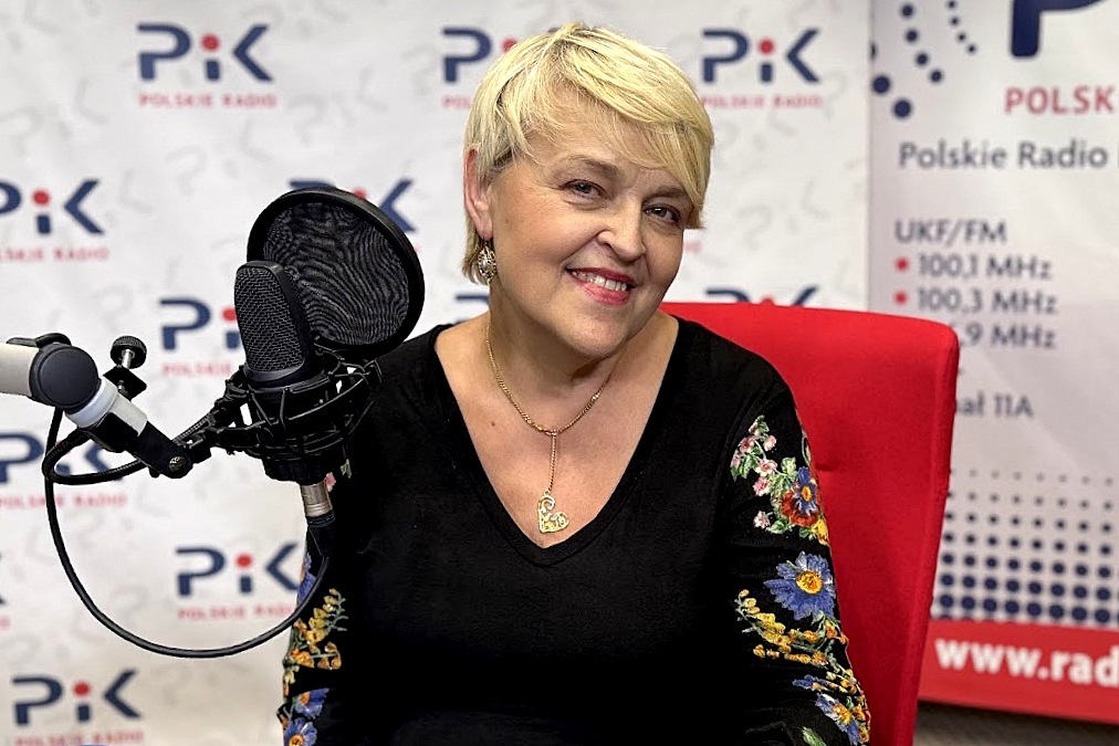 Krystyna Stańko w studiu Polskiego Radia PiK. Fot. Magda Jasińska/PR PiK