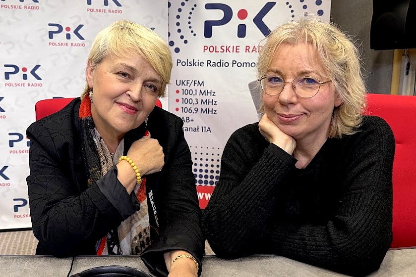 Krystyna Stańko i Magda Jasińska w studiu Polskiego Radia PiK. Fot. Magda Jasińska/PR PiK