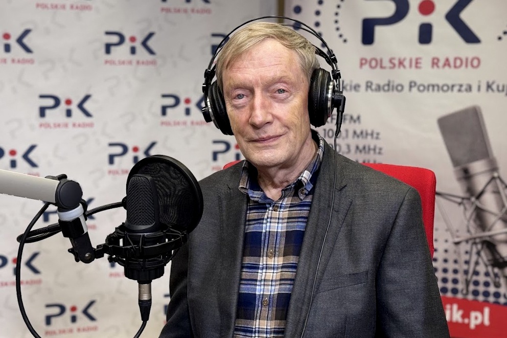 Maciej Niesiołowski w studiu Polskiego Radia PiK. Fot. Magda Jasińska/PR PiK
