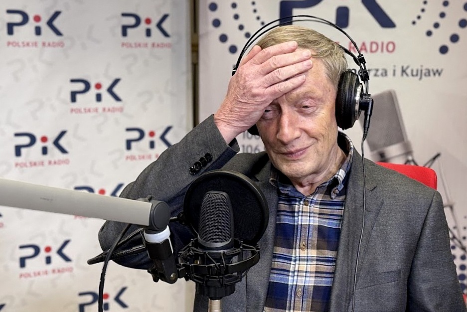 Maciej Niesiołowski w studiu Polskiego Radia PiK. Fot. Magda Jasińska/PR PiK