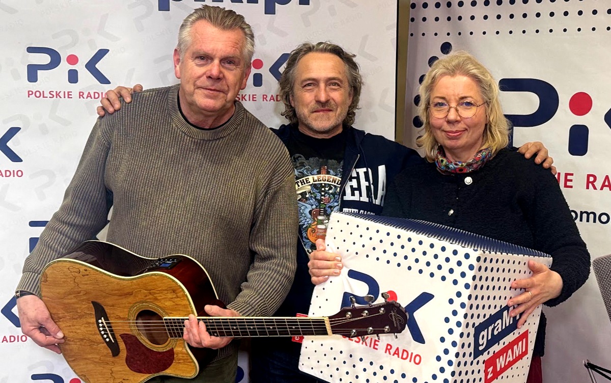 Dariusz Tokarzewski, Mariusz Matera i Magda Jasińska w studiu Polskiego Radia PiK. Fot. Artur Nowak/PR PiK