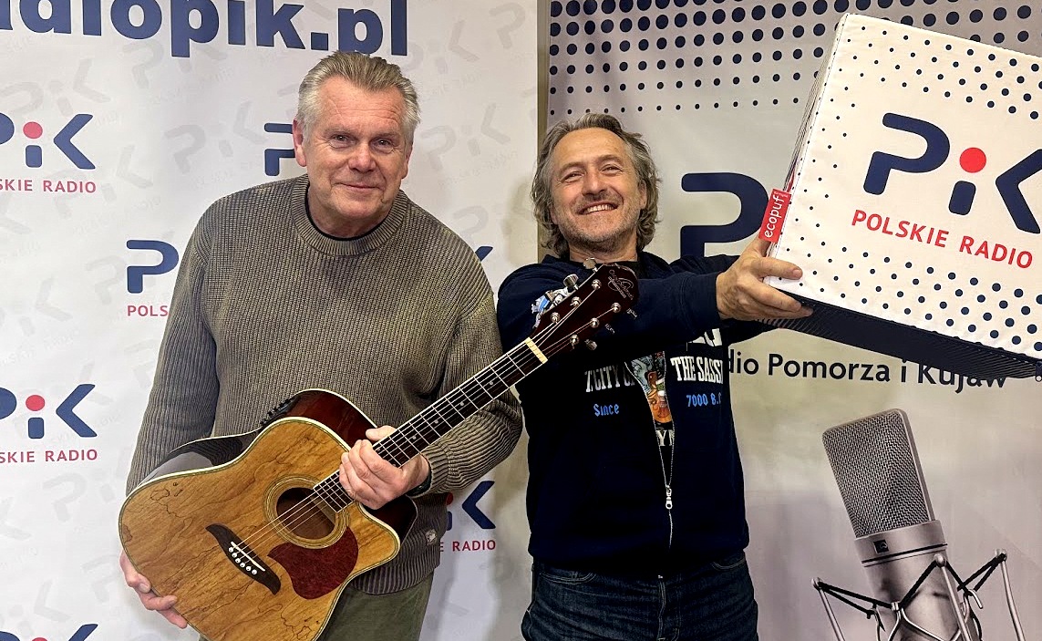 Dariusz Tokarzewski i Mariusz Matera w studiu Polskiego Radia PiK. Fot. Magda Jasińska/PR PiK