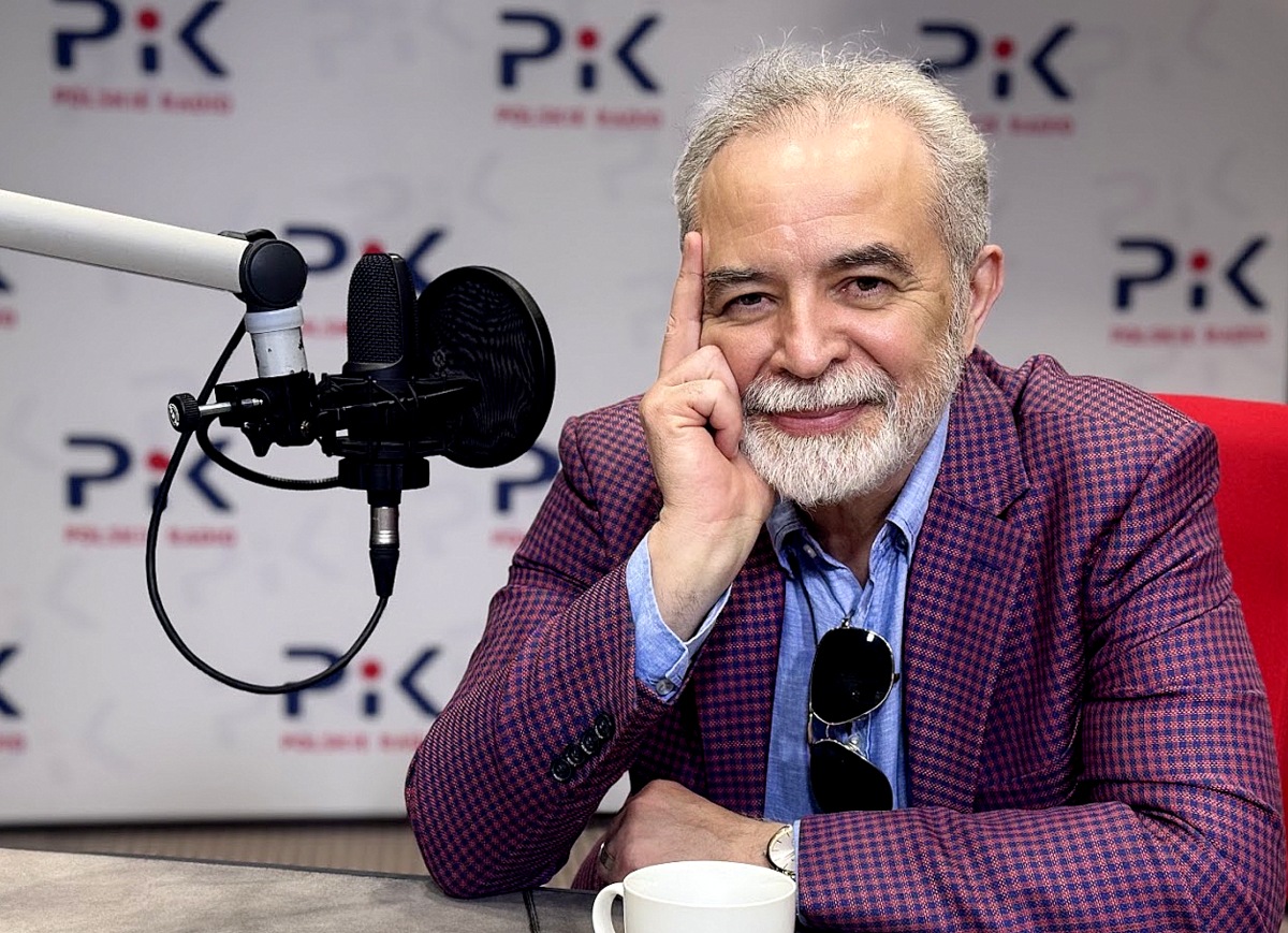 Jos&eacute; Maria Florêncio w bydgoskim studiu Polskiego Radia PiK. Fot. Magda Jasińska/PR PiK