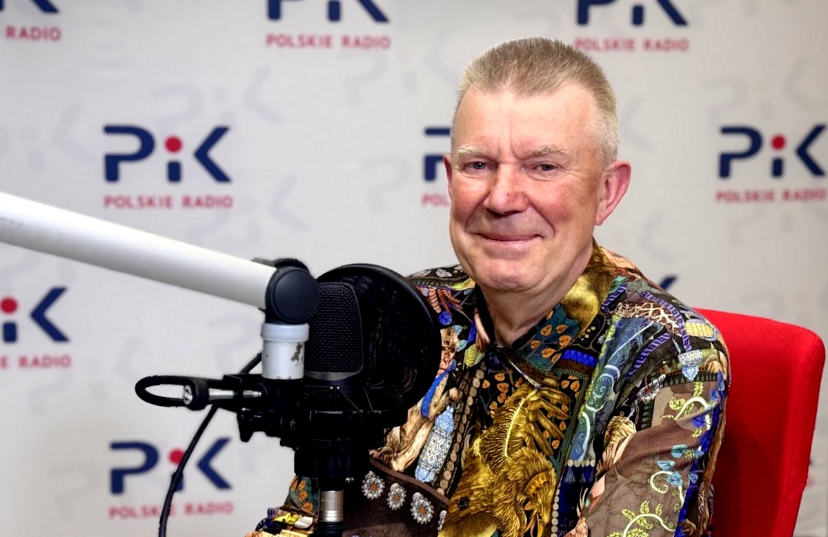Józef Eliasz w studiu Polskiego Radia PiK. Fot. Magda Jasińska/PR PiK title=
