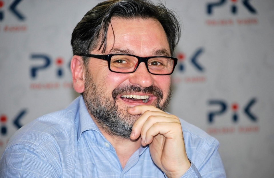 Sebastian Gonciarz w Polskim Radiu PiK. Fot. Magda Jasińska
