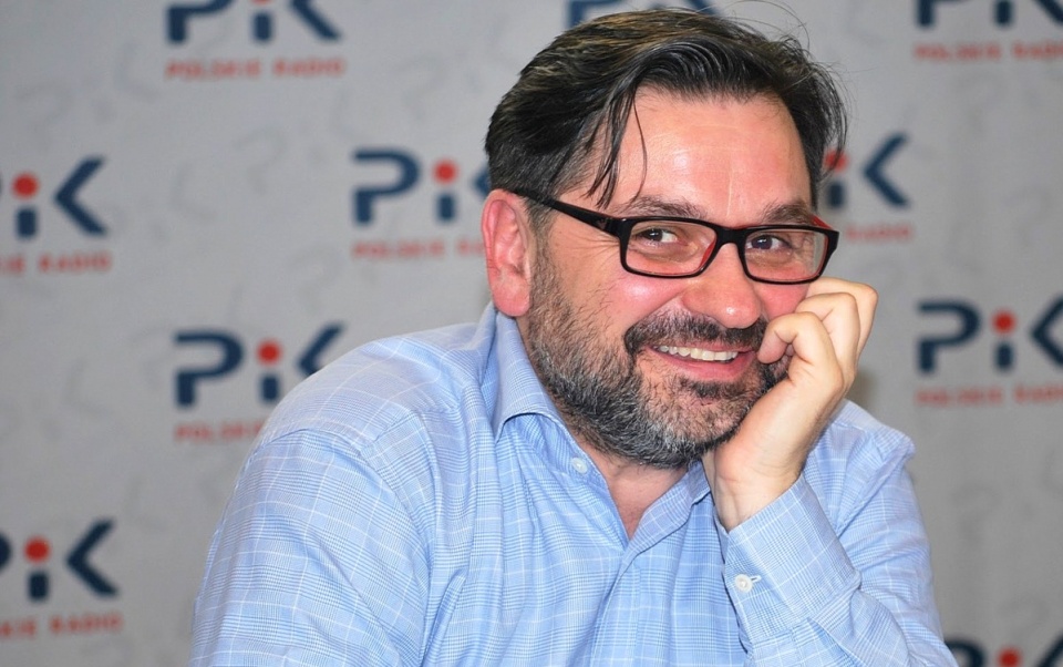 Sebastian Gonciarz w Polskim Radiu PiK. Fot. Magda Jasińska
