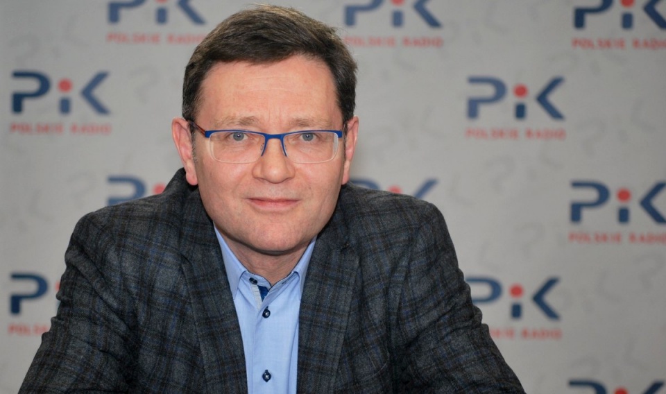 Maciej Figas w Polskim Radiu PiK. Fot. Magda Jasińska