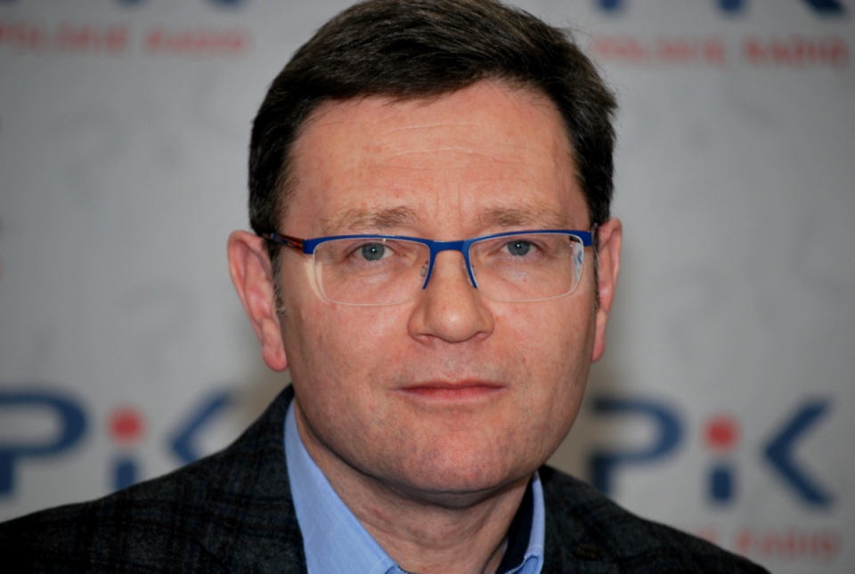 Piotr Figas w Polskim Radiu PiK. Fot. Magda Jasińska