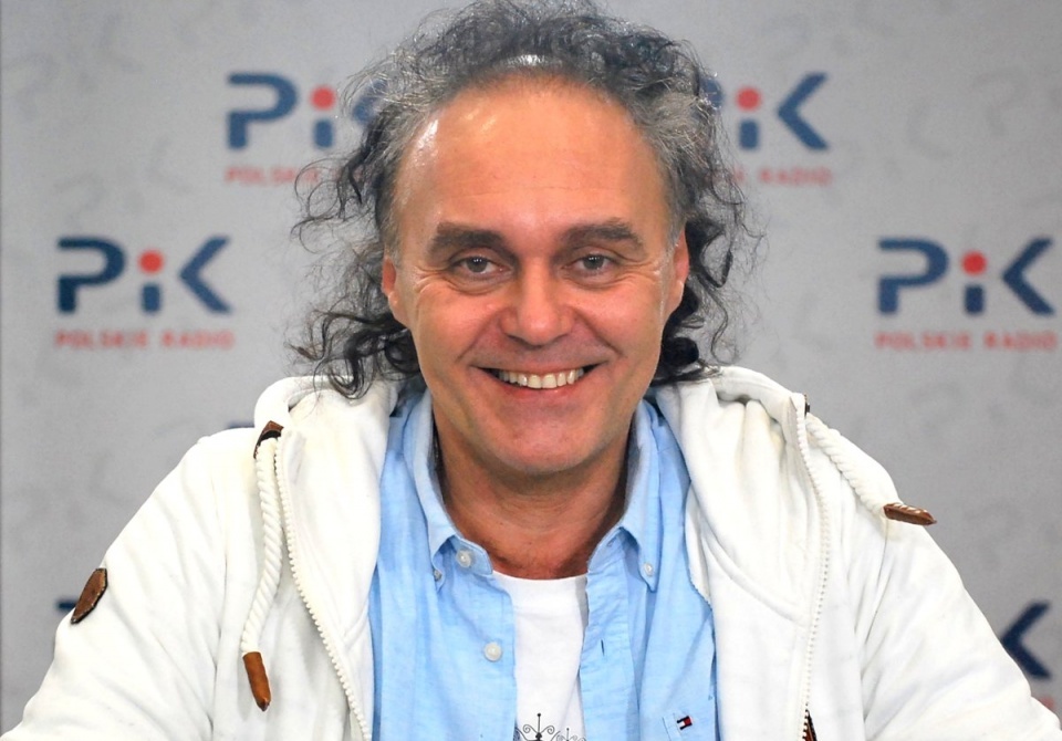 Piotr Salaber w Polskim Radiu PiK. Fot. Magda Jasińska