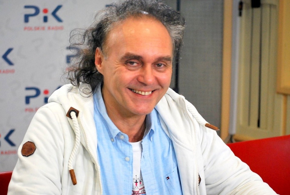 Piotr Salaber w Polskim Radiu PiK. Fot. Magda Jasińska