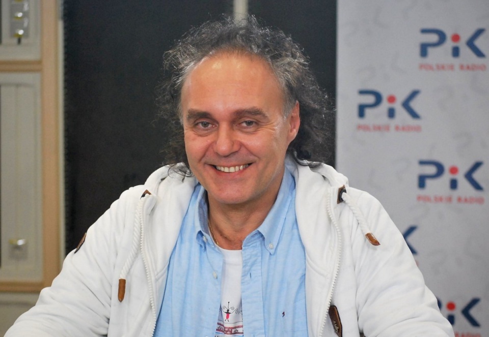 Piotr Salaber w Polskim Radiu PiK. Fot. Magda Jasińska