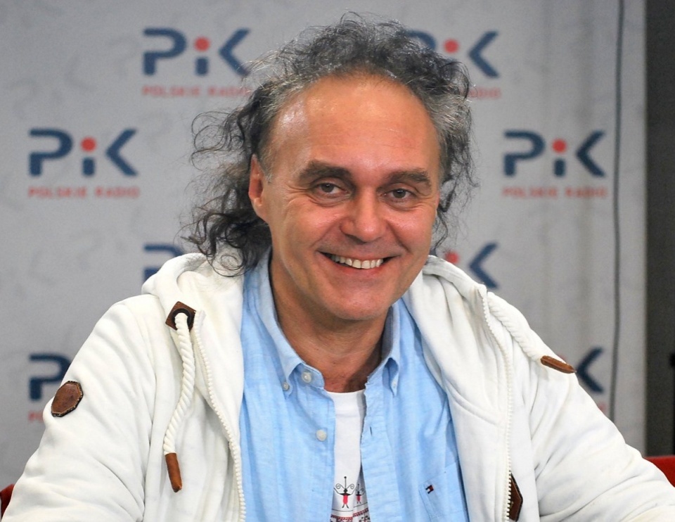 Piotr Salaber w Polskim Radiu PiK. Fot. Magda Jasińska
