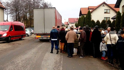Mieszkańcy Lubicza Dolnego pod Toruniem nie chcą, by przez wieś jeździły ciężarówki. Fot. Adriana Andrzejewska