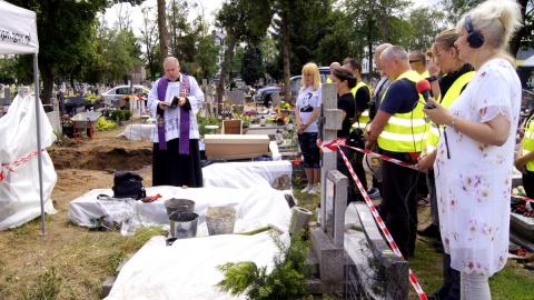 Po 72 latach na tzw. "Bydgoskiej łączce" odnaleziono zwłoki Tadeusza Ośki. Fot. Henryk Żyłkowski