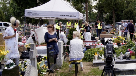 Po 72 latach na tzw. "Bydgoskiej łączce" odnaleziono zwłoki Tadeusza Ośki. Fot. Henryk Żyłkowski