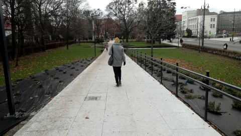 Zorganizowano podjazd, zatem łatwiej podjechać... pod schody? Fot. Michał Zaręba