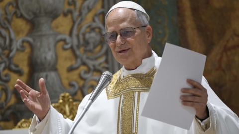 Papież Leon XIV odprawił Mszę Świętą w Kaplicy Sykstyńskiej/fot:EPA/VATICAN MEDIA HANDOUT