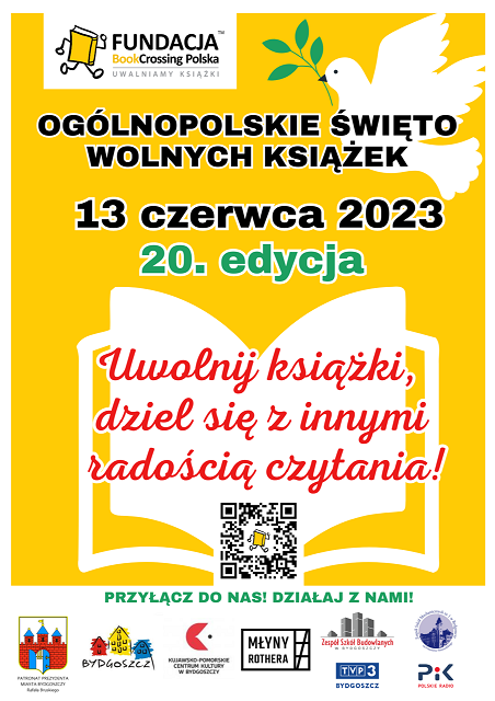 Bydgoszcz - stolica polskiego bookcrossingu. Ogólnopolskie Święto Wolnych Książek, 20. jubileuszowa edycja.FUNDACJAhellip 