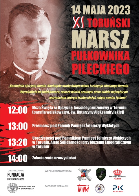 XI Toruński Marsz Pułkownika Pileckiego, 14.05.2023r. (zakończony)