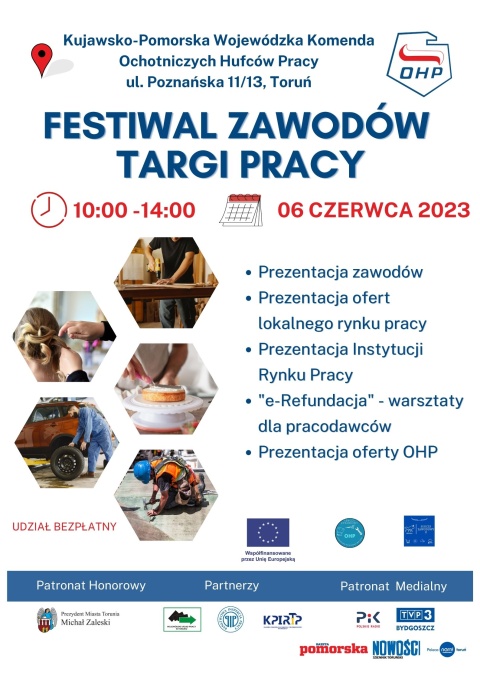 Festiwal Zawodów - Targi Pracy w Toruniu, Kujawsko-Pomorska Wojewódzka Komenda Ochotniczych Hufców Pracy w Toruniu przyhellip 