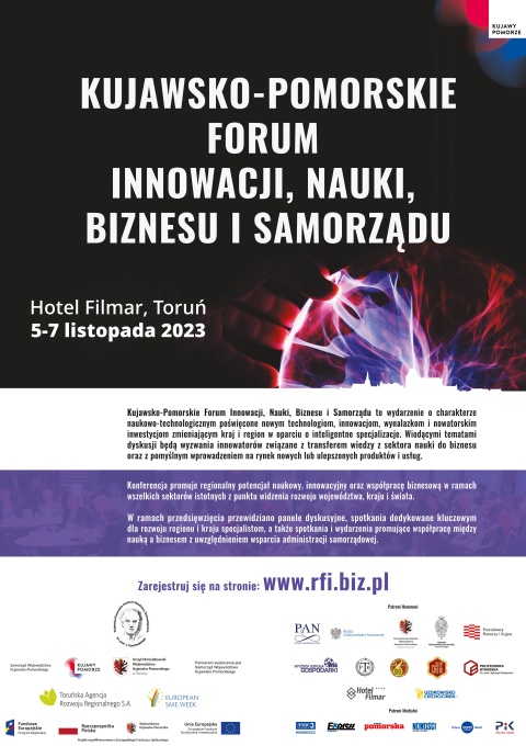 Kujawsko-Pomorskie Forum Innowacji, Nauki, Biznesu i Samorządu (FINBiS2023), Hotel Filmar Grudziądzka 3943, Toruńhellip 